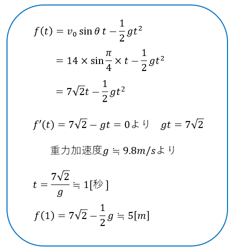 物理の問題に微分を活用した例題
