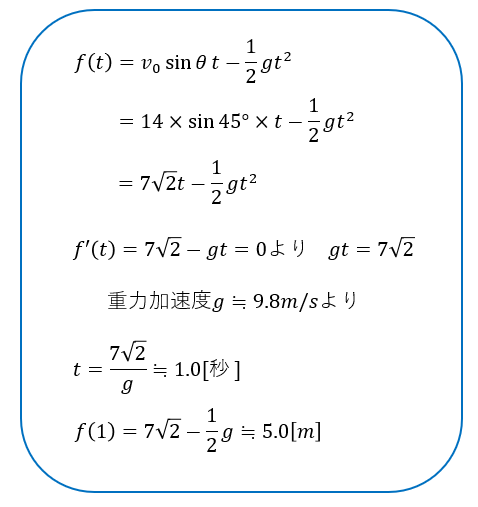 物理の問題に微分を活用した例題